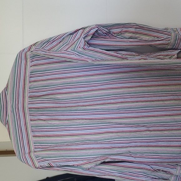 J. Crew Button Down Striped Shirt Size L 16-16 1/2 - Picture 4 of 4